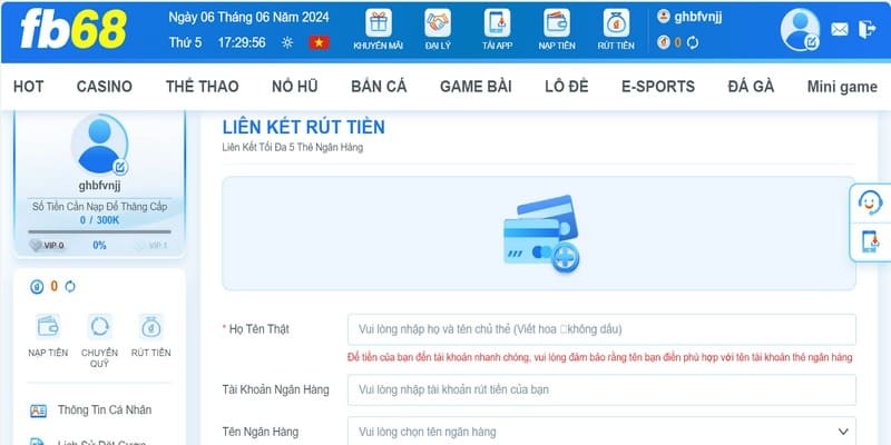 4 lưu ý cần ghi nhớ khi rút tiền fb68