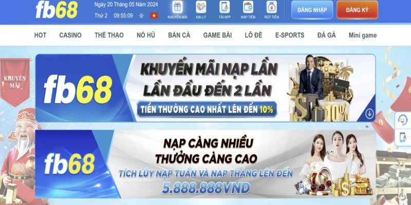 Các khuyến mãi đặc biệt tại nhà cái fb68