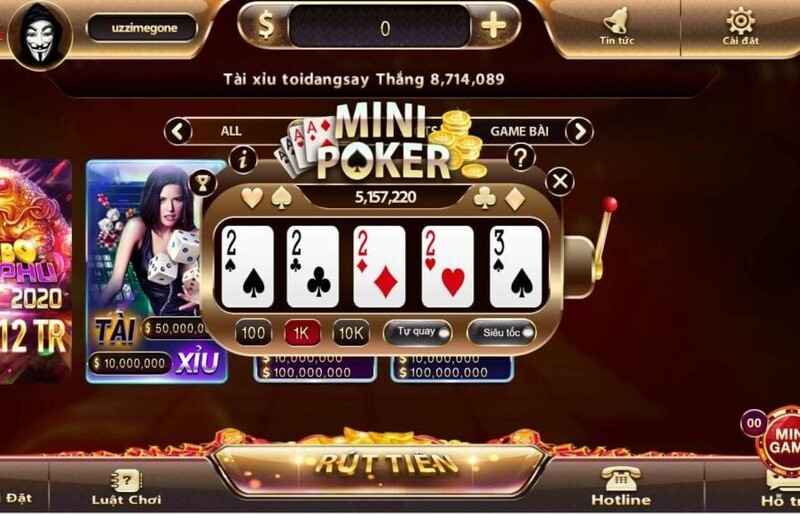 Mini Poker Fb68 - Game bài phổ biến nhất trên thế giới